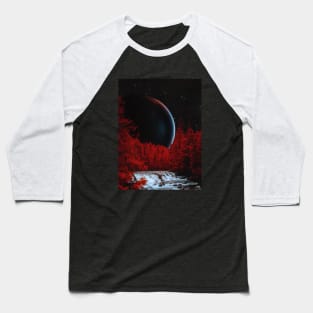 The Red Forest - Space Collage, Retro Futurism, Sci-Fi Baseball T-Shirt